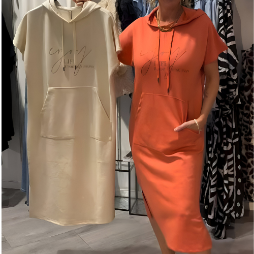 Saskia™ | Φόρεμα casual με κουκούλα